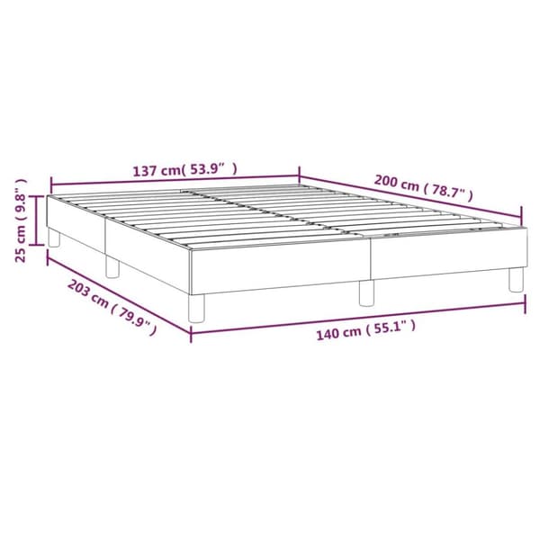 vidaXL sengeramme 140x200 cm kunstlæder cappuccinofarvet
