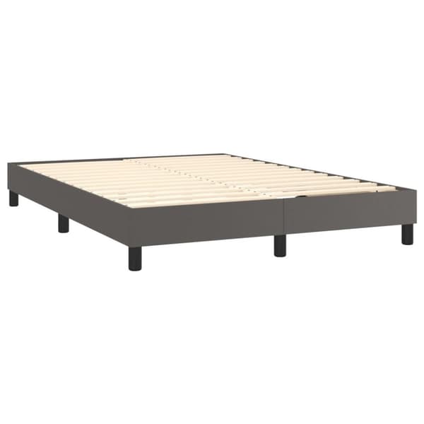 vidaXL sengeramme 140x190 cm kunstlæder grå
