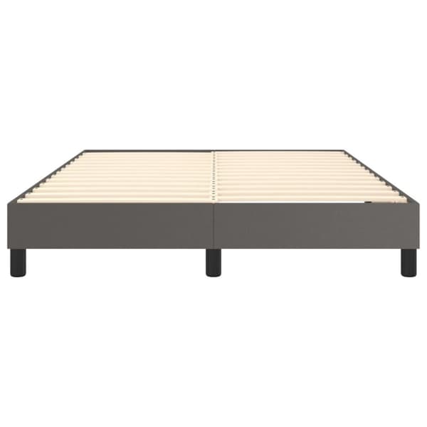 vidaXL sengeramme 140x190 cm kunstlæder grå