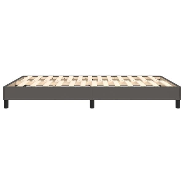 vidaXL sengeramme 140x190 cm kunstlæder grå