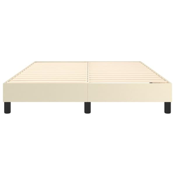 vidaXL sengeramme til kontinentalseng 140x200cm kunstlæder cremefarvet
