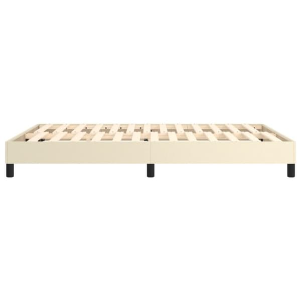 vidaXL sengeramme til kontinentalseng 140x200cm kunstlæder cremefarvet