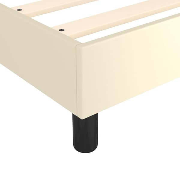 vidaXL sengeramme til kontinentalseng 140x200cm kunstlæder cremefarvet