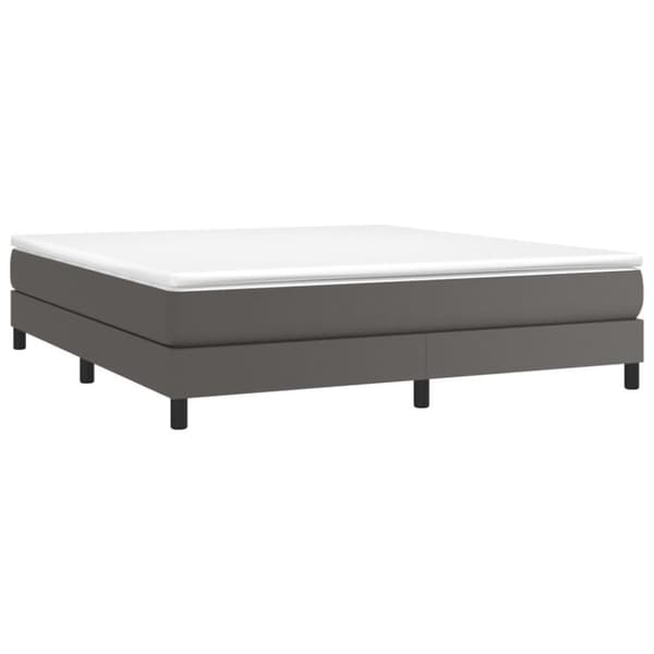 vidaXL sengeramme 180x200 cm kunstlæder grå
