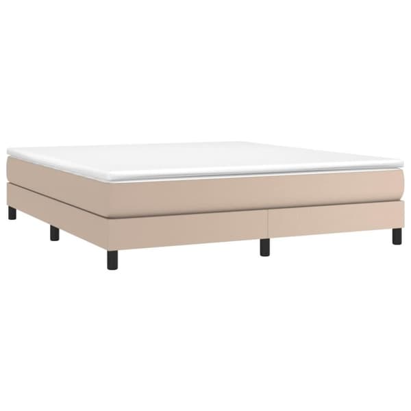 vidaXL sengeramme 180x200 cm kunstlæder cappuccinofarvet
