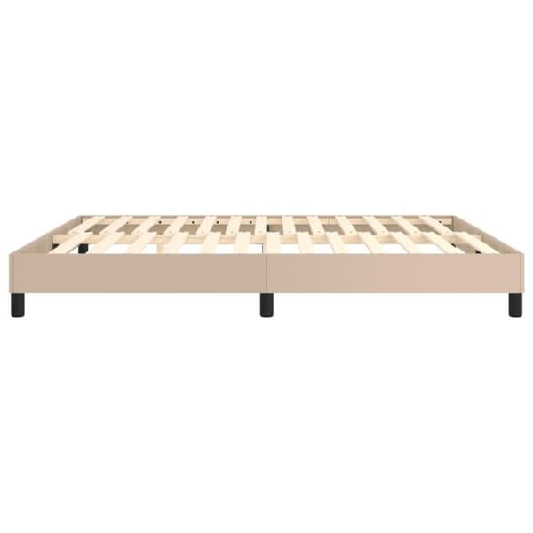 vidaXL sengeramme 180x200 cm kunstlæder cappuccinofarvet