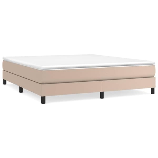 vidaXL sengeramme 180x200 cm kunstlæder cappuccinofarvet