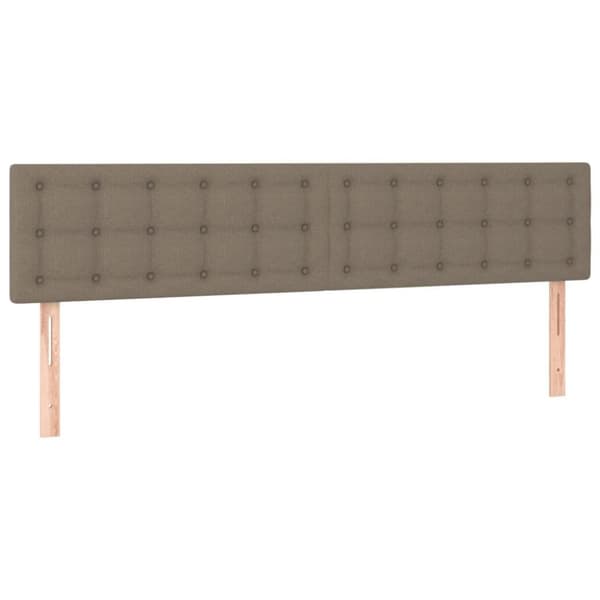 vidaXL kontinentalseng med madras 160x200 cm stof gråbrun