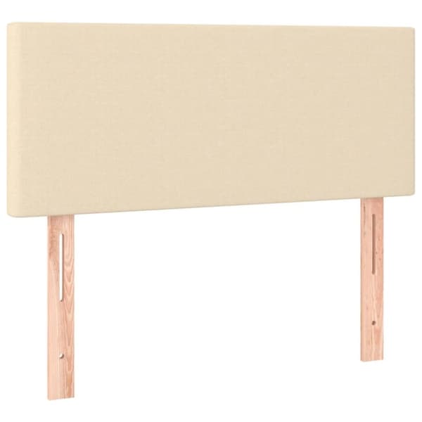 vidaXL kontinentalseng med madras 90x190 cm stof cremefarvet