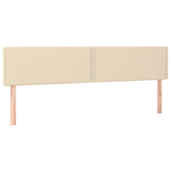 vidaXL kontinentalseng med madras 160x200 cm stof cremefarvet