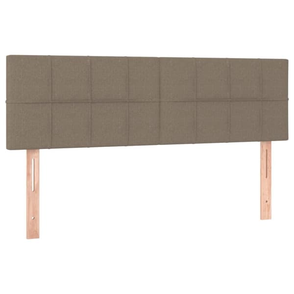 vidaXL kontinentalseng med madras 140x200 cm stof gråbrun