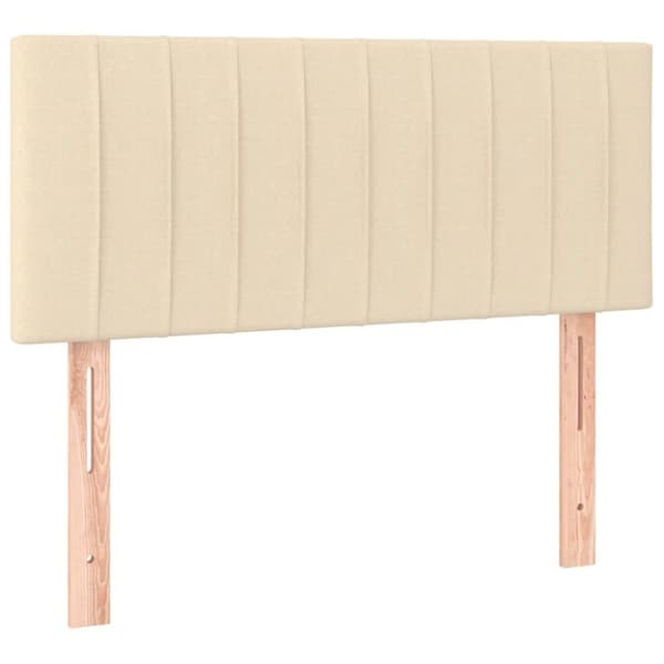 vidaXL kontinentalseng med madras 80x200 cm stof cremefarvet