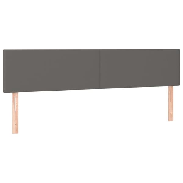 vidaXL kontinentalseng med madras 180x200 cm kunstlæder grå