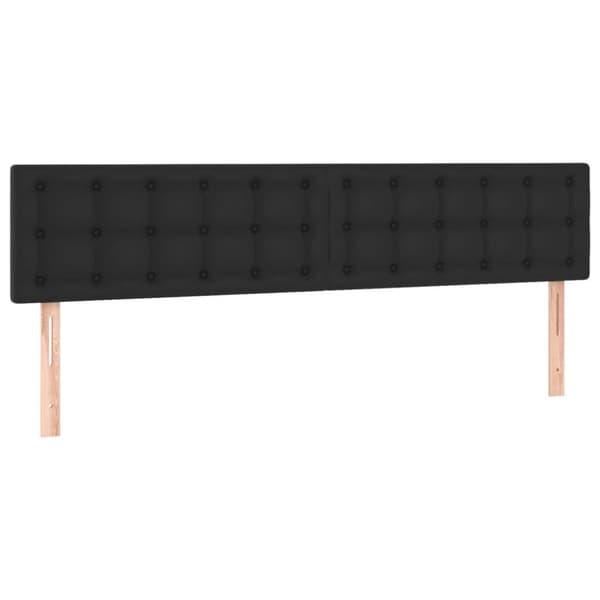 vidaXL kontinentalseng med madras 180x200 cm kunstlæder sort