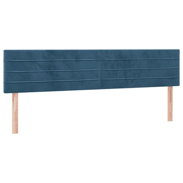 vidaXL kontinentalseng med madras 200x200 cm fløjl mørkeblå