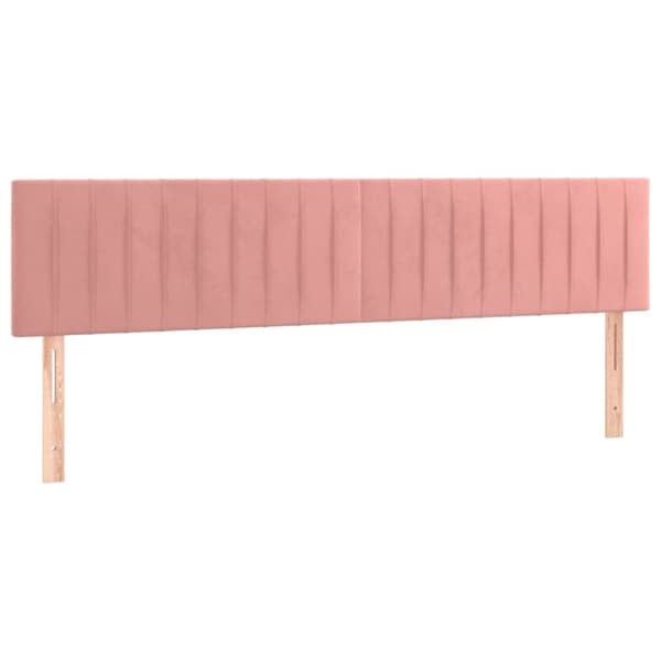 vidaXL kontinentalseng med madras 180x200 cm fløjl lyserød