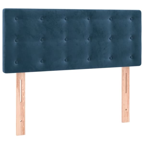 vidaXL kontinentalseng med madras 100x200 cm fløjl mørkeblå