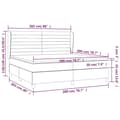 Miniatyrbillede 7 af 7: vidaXL kontinentalseng med madras 200x200 cm stof sort
