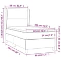 Miniatyrbillede 7 af 7: vidaXL kontinentalseng med madras 80x200 cm stof cremefarvet