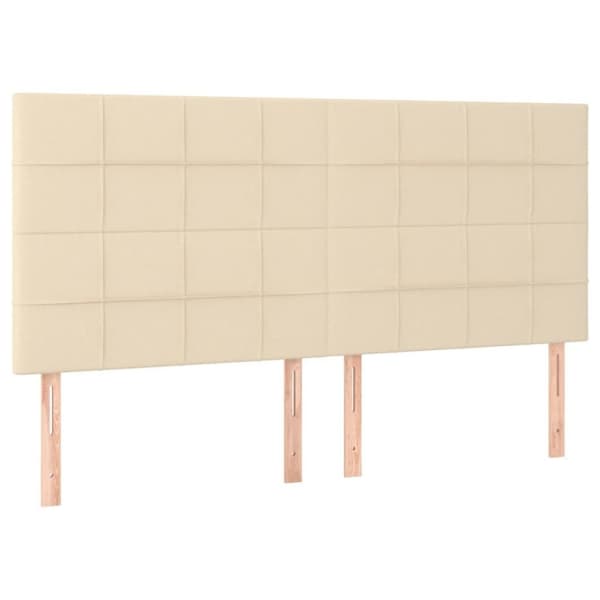 vidaXL kontinentalseng med madras 160x200 cm stof cremefarvet