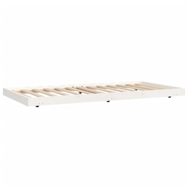 vidaXL Sängram utan madrass vit 80x200 cm massiv furu