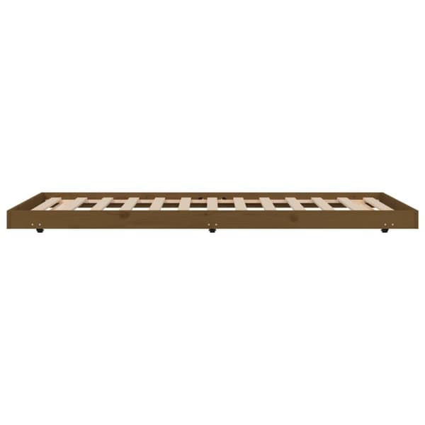 vidaXL Sängynrunko hunajanruskea 100x200 cm täysi mänty