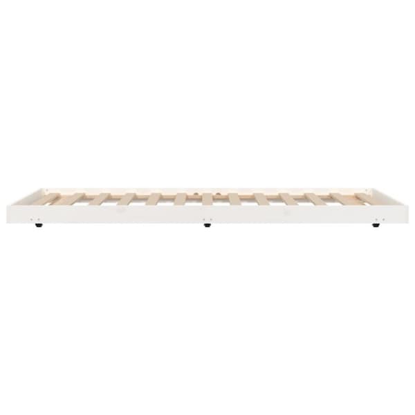 vidaXL Sängynrunko ilman patjaa valkoinen 80x200 cm täysi mänty