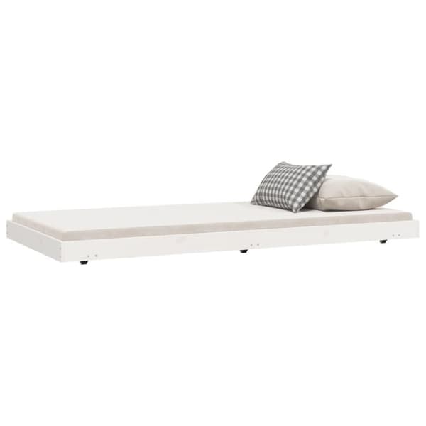 vidaXL Sängynrunko ilman patjaa päädyllä 75x190 cm täysi mänty