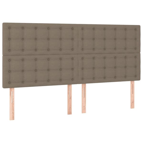 vidaXL kontinentalseng med madras 160x200 cm stof gråbrun
