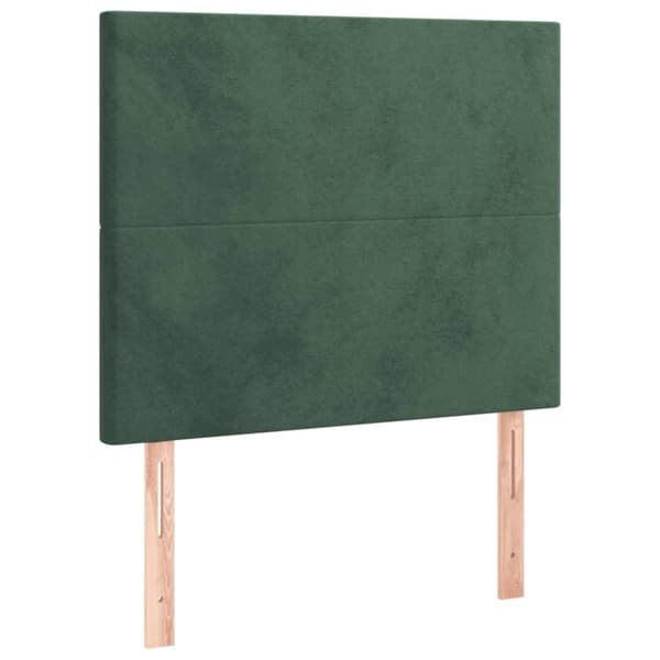 vidaXL kontinentalseng med madras 80x200 cm fløjl mørkegrøn
