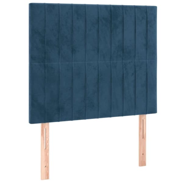 vidaXL kontinentalseng med madras 80x200 cm fløjl mørkeblå