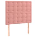 Miniatyrbillede 7 af 8: vidaXL kontinentalseng med madras 90x190 cm fløjl pink