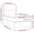 Miniatyrbillede 8 af 8: vidaXL kontinentalseng med madras 90x190 cm fløjl pink