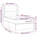 Miniatyrbillede 8 af 8: vidaXL kontinentalseng med madras 100x200 cm fløjl sort