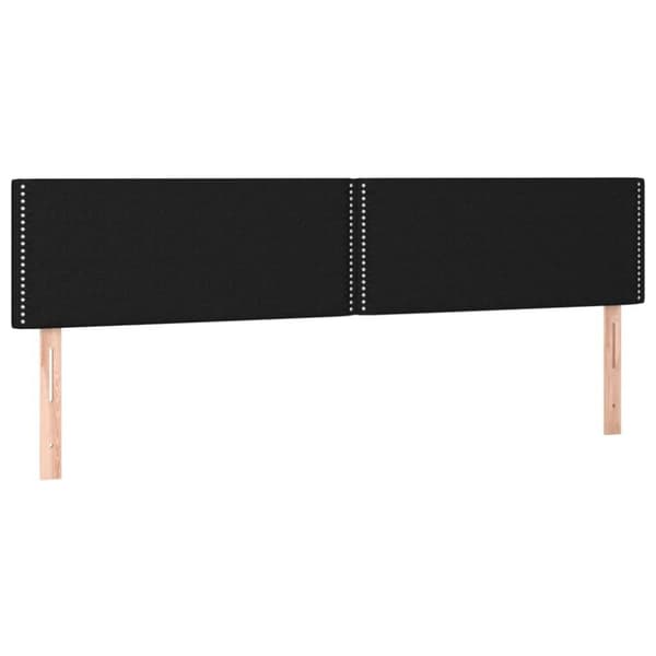 vidaXL kontinentalseng med madras 200x200 cm stof sort