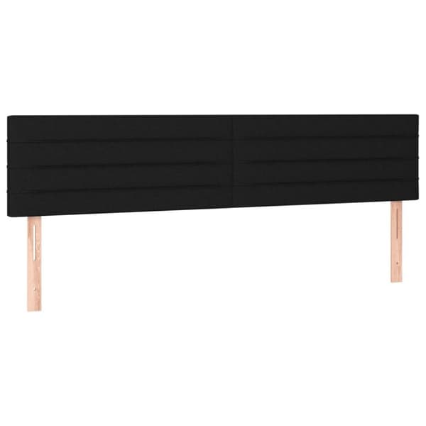 vidaXL kontinentalseng med madras 200x200 cm stof sort