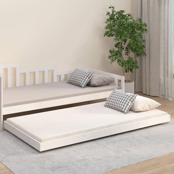 vidaXL Sengeramme uten madrass hvit 90x200 cm heltre furu
