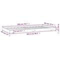 Miniatyrbilde 9 av 9: vidaXL Sengeramme uten madrass 90x200 cm heltre furu