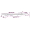 Miniatyrbilde 9 av 9: vidaXL Sengeramme uten madrass 90x190 cm heltre furu
