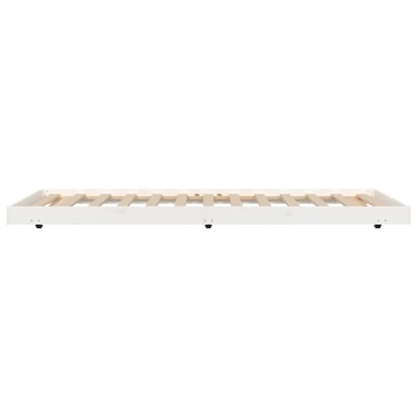 vidaXL sengeramme uden madras 90x200 cm massivt fyrretræ hvid