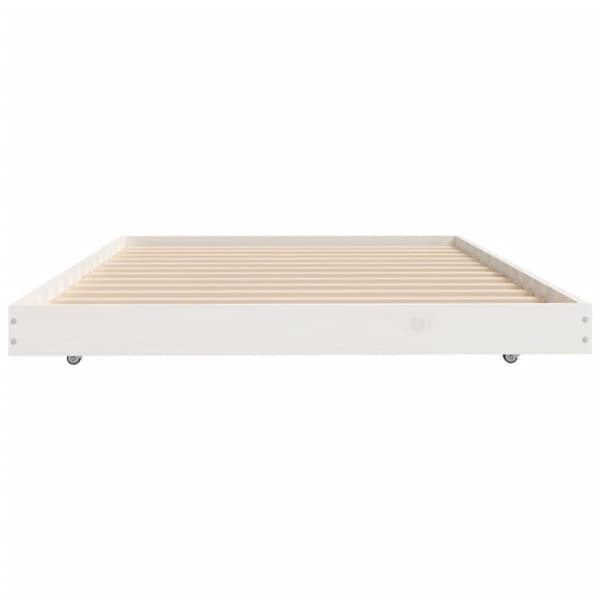 vidaXL sengeramme uden madras 90x200 cm massivt fyrretræ hvid