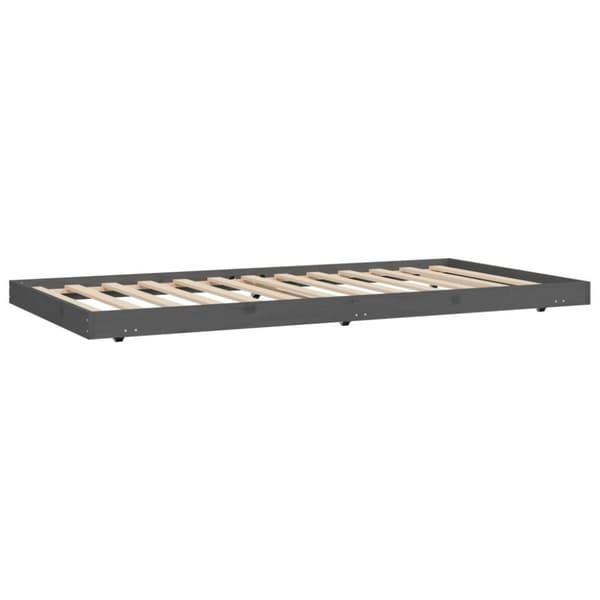 vidaXL sengeramme 90x200 cm massivt fyrretræ grå
