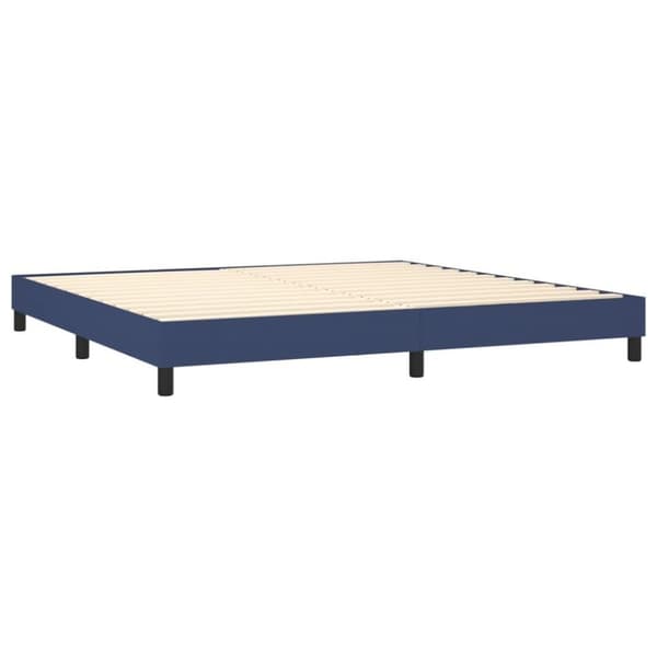 vidaXL kontinentalseng med madras 200x200 cm stof blå