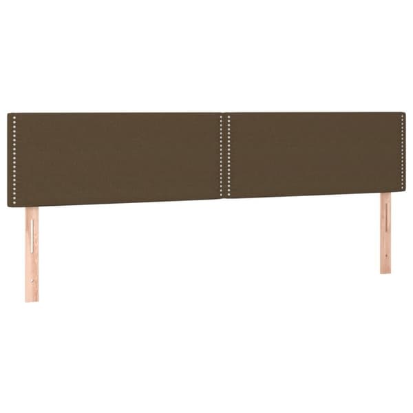 vidaXL kontinentalseng med madras 200x200 cm stof mørkebrun