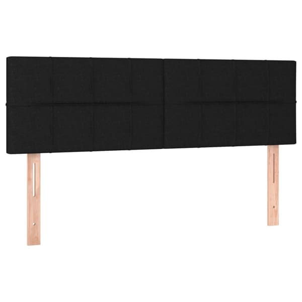 vidaXL kontinentalseng med madras 140x200 cm stof sort