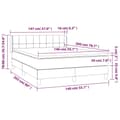 Miniatyrbillede 7 af 7: vidaXL kontinentalseng med madras 140x200 cm stof sort