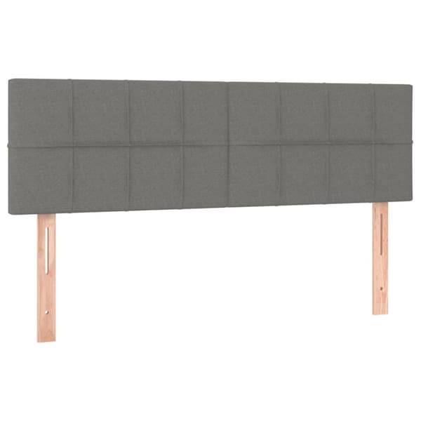vidaXL kontinentalseng med madras 140x200 cm stof mørkegrå