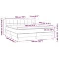 Miniatyrbillede 7 af 7: vidaXL kontinentalseng med madras 180x200 cm stof sort