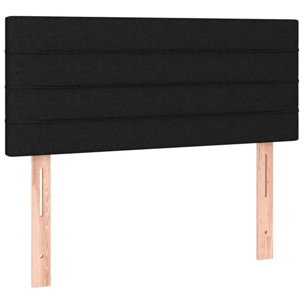 vidaXL kontinentalseng med madras 100x200 cm stof sort