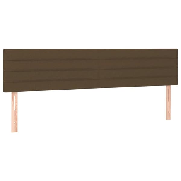 vidaXL kontinentalseng med madras 200x200 cm stof mørkebrun